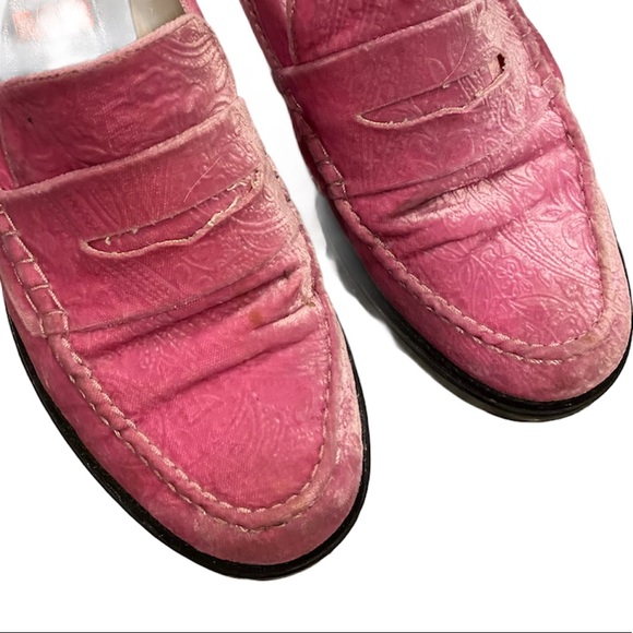 MR by Man Repeller Pink Suede Paisley Loafers 36 - Picture 7 of 11